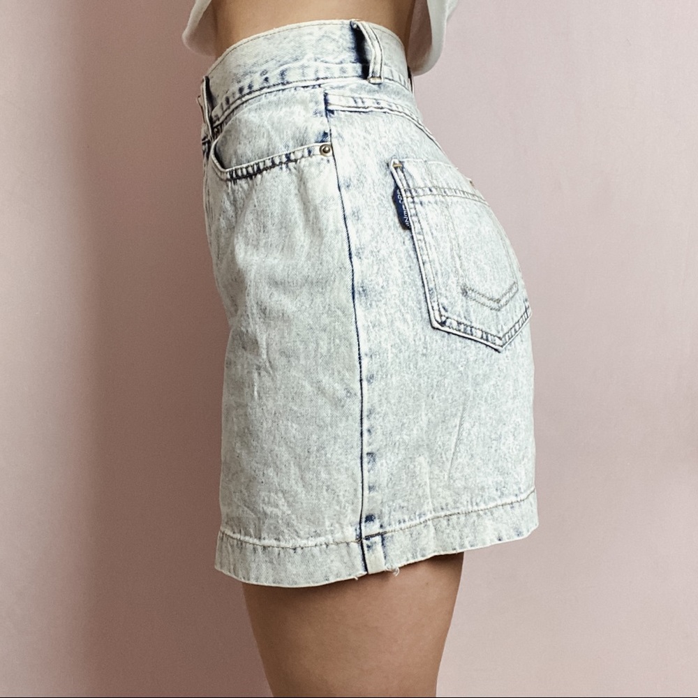 ⭐️ VINTAGE ⭐️ 90's SQUEEZE High Waisted Jean Skort - Picture 2 of 8